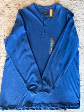 The Foundry Supply Co. Bright Cobalt Blue Henley Shirt